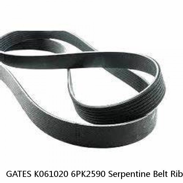 GATES K061020 6PK2590 Serpentine Belt Rib Ace Precision Engineered V Ribbed Belt