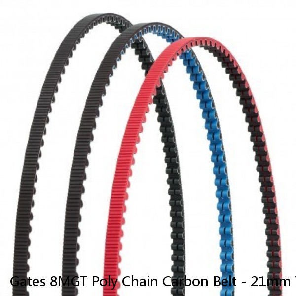 Gates 8MGT Poly Chain Carbon Belt - 21mm Width - 8mm Pitch - Choose Your Length 